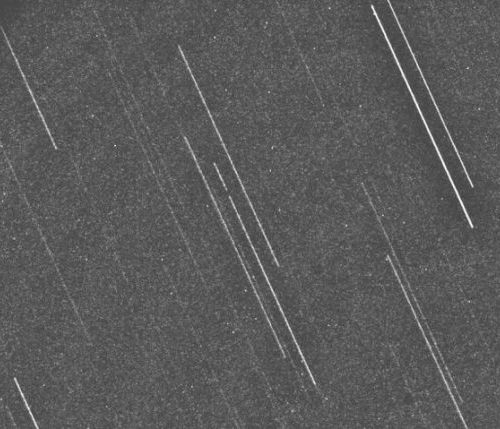 Astronomical star trail observation image from the IOTA India archive